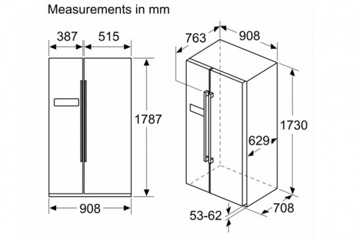 Tủ lạnh 2 cánh side by side TGB KAN93VIFPG Serie 4 giá khuyến mãi