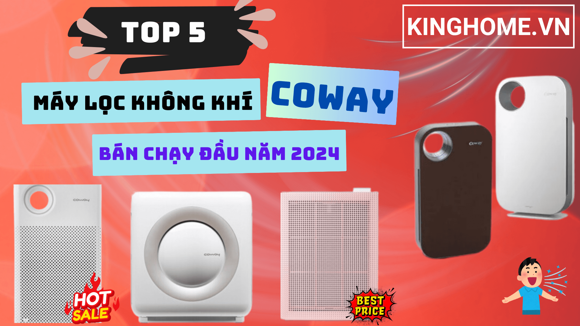 Top 5 máy lọc không khí coway phù hợp cho phòng ngủ phòng khách bán chạy đầu năm 2024