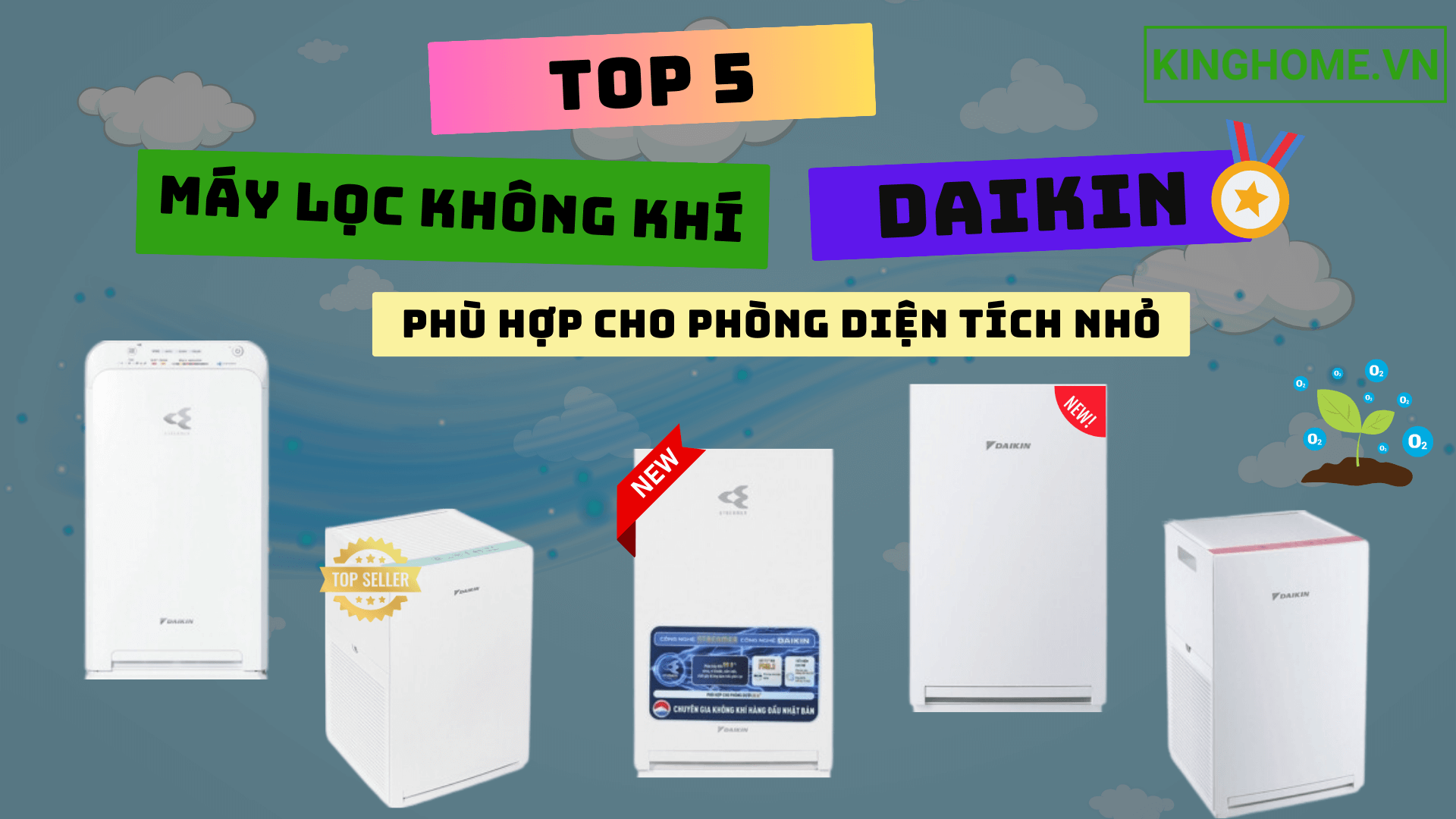 Top 5 máy lọc không khí DAIKIN cho phòng diện tích nhỏ phù hợp sinh viên và gia đình ít người