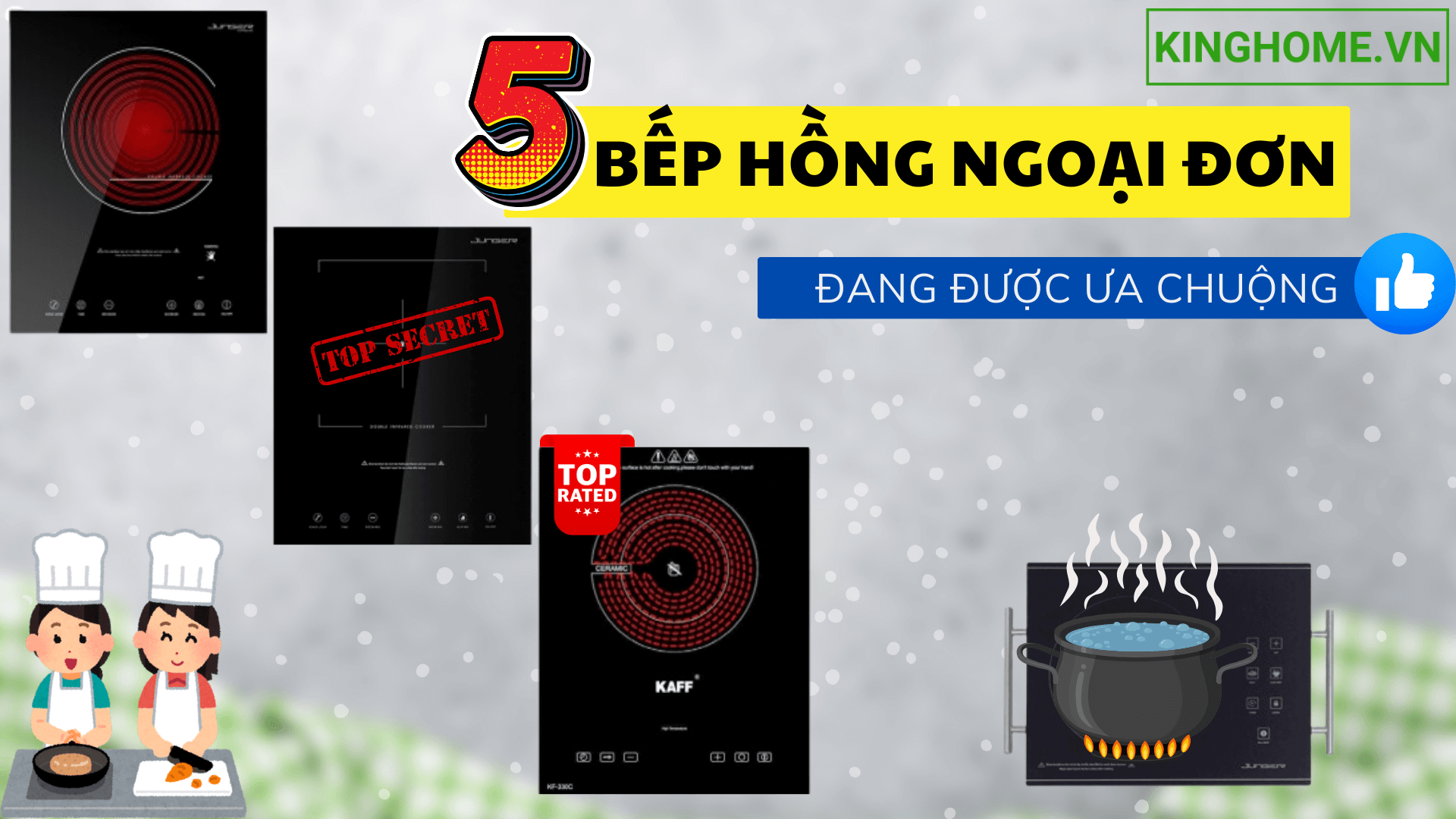 Top 5 bếp hồng ngoại đơn đang được ưa chuộng