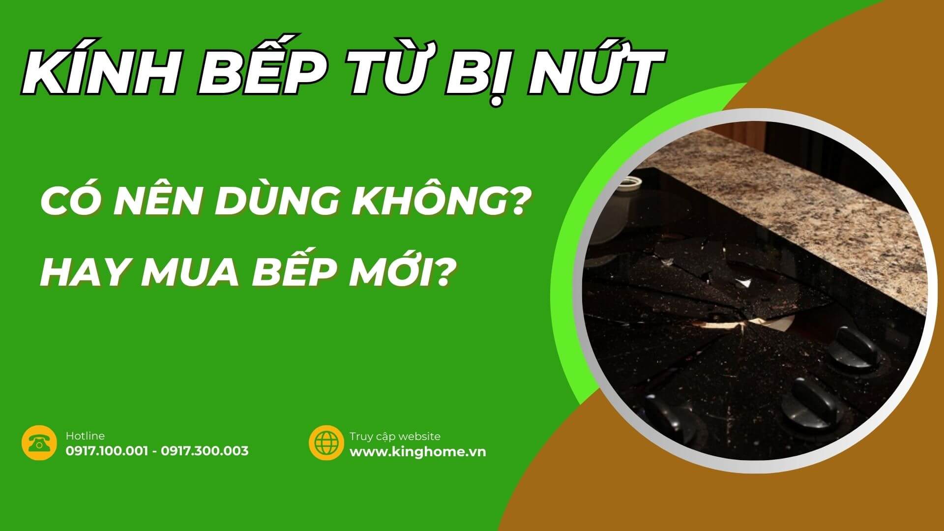 Mặt kính bếp từ bị nứt có nên dùng không hay mua bếp mới?