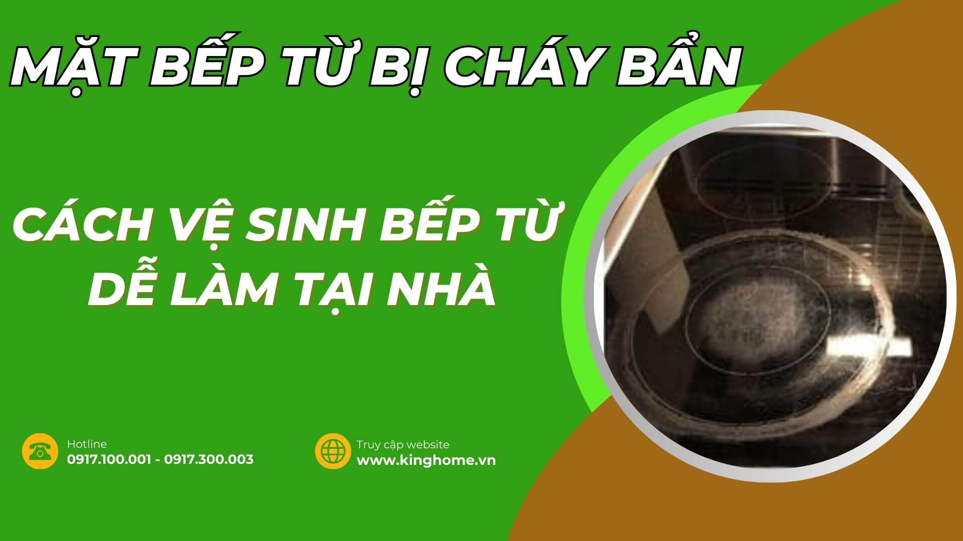 Mặt bếp từ bị cháy bẩn và các cách vệ sinh bếp từ dễ làm tại nhà