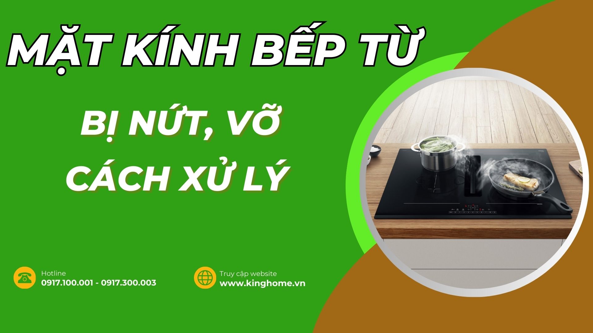 Mặt kính bếp từ bị nứt, vỡ và cách xử lý cho hợp lý?