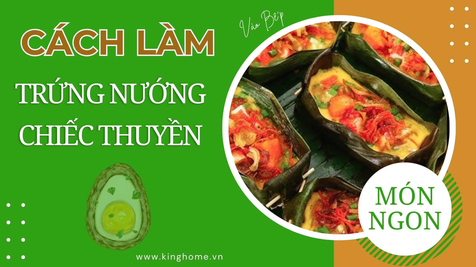 Cách làm trứng nướng chiếc thuyền thơm ngon đẹp mắt