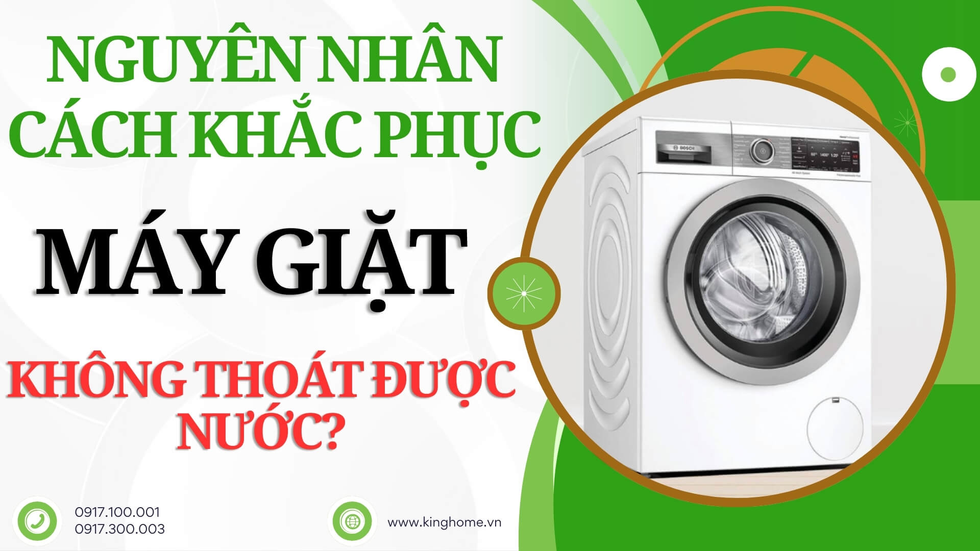 Máy giặt không thoát được nước? Nguyên nhân và cách khắc phục