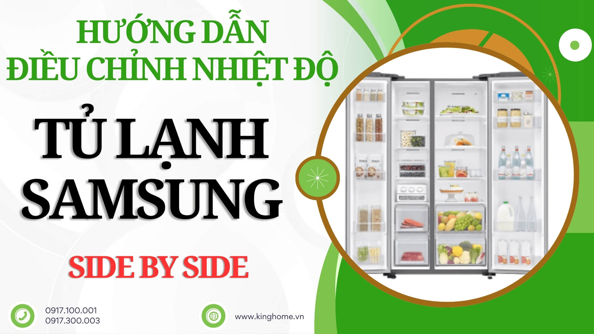 Hướng dẫn cách điều chỉnh nhiệt độ tủ lạnh Samsung Side By Side