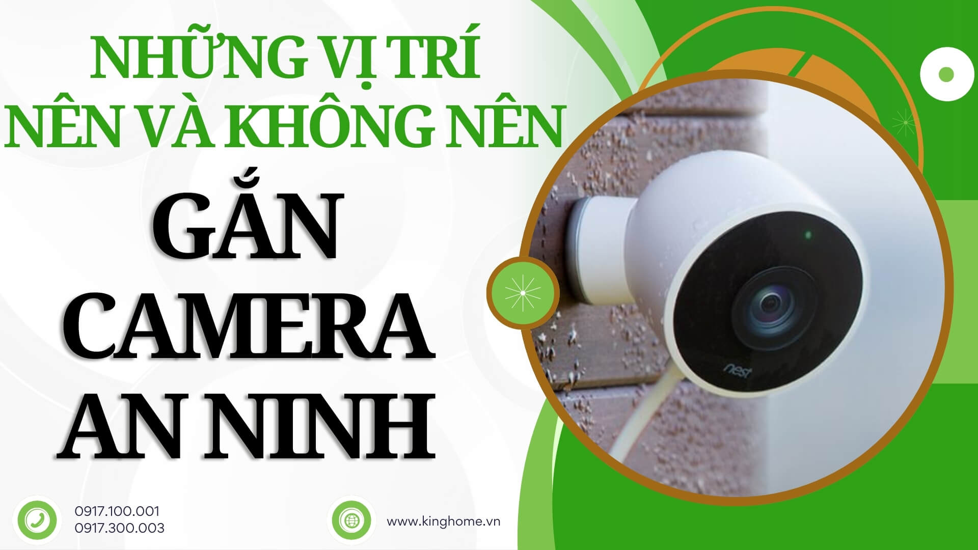 Những vị trí nên và không nên gắn camera an ninh