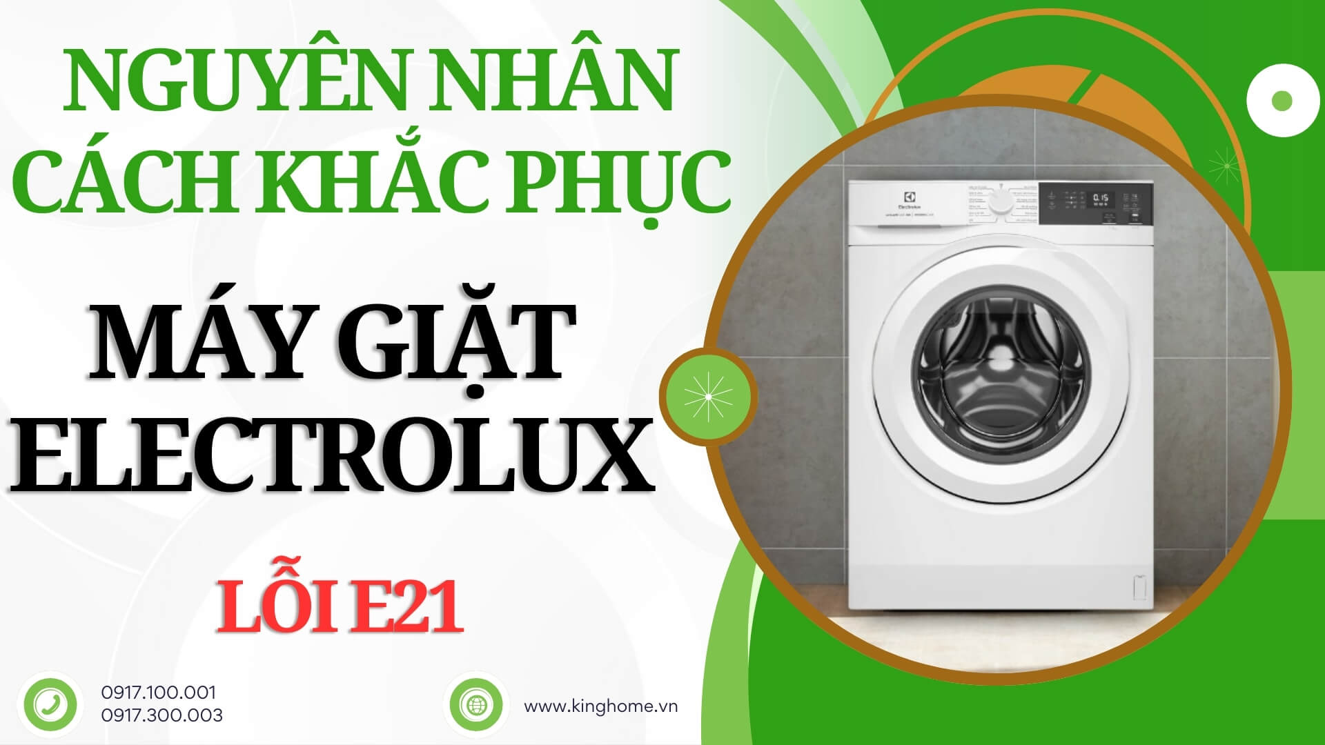 Lỗi E21 máy giặt Electrolux là gì? Nguyên nhân và cách khắc phục