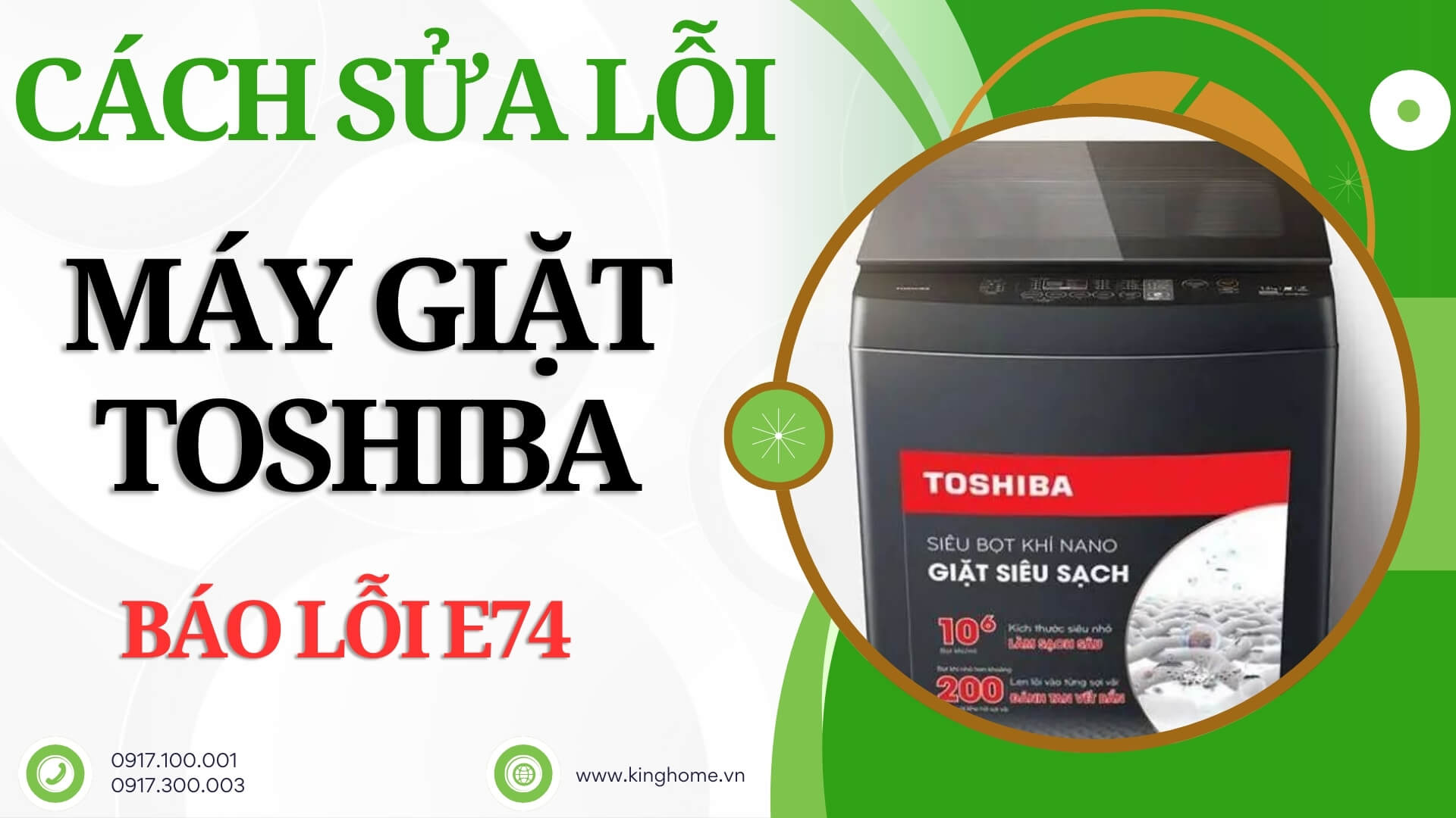 Máy giặt Toshiba báo lỗi E74 và cách sửa lỗi nhanh chóng