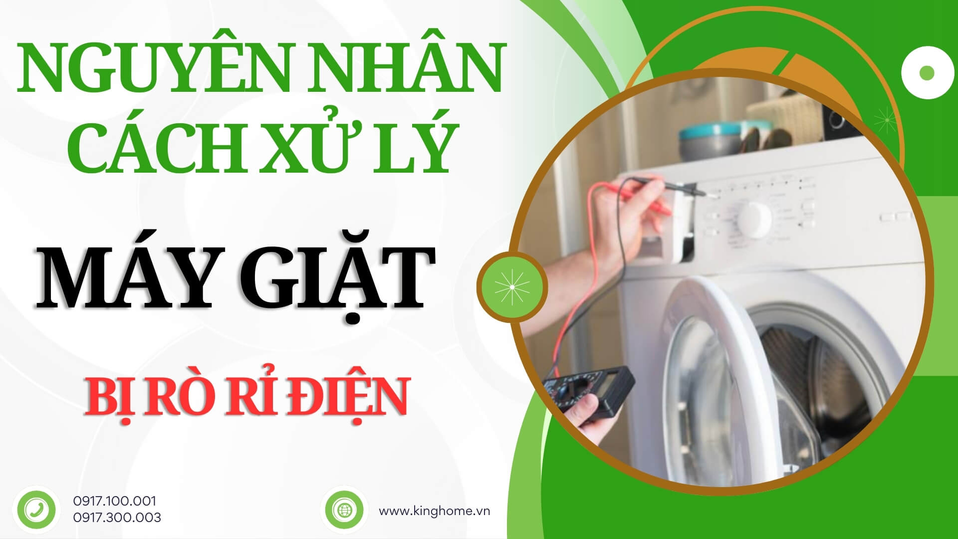 Nguyên nhân máy giặt bị rò rỉ điện và cách xử lý