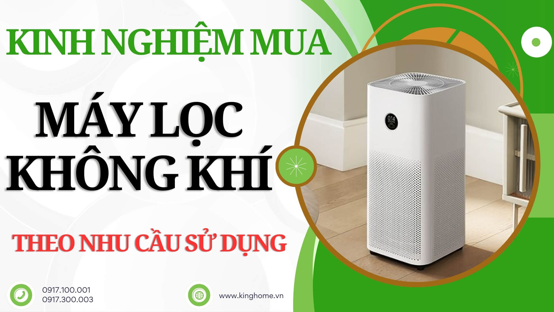 Kinh nghiệm mua máy lọc không khí theo nhu cầu sử dụng