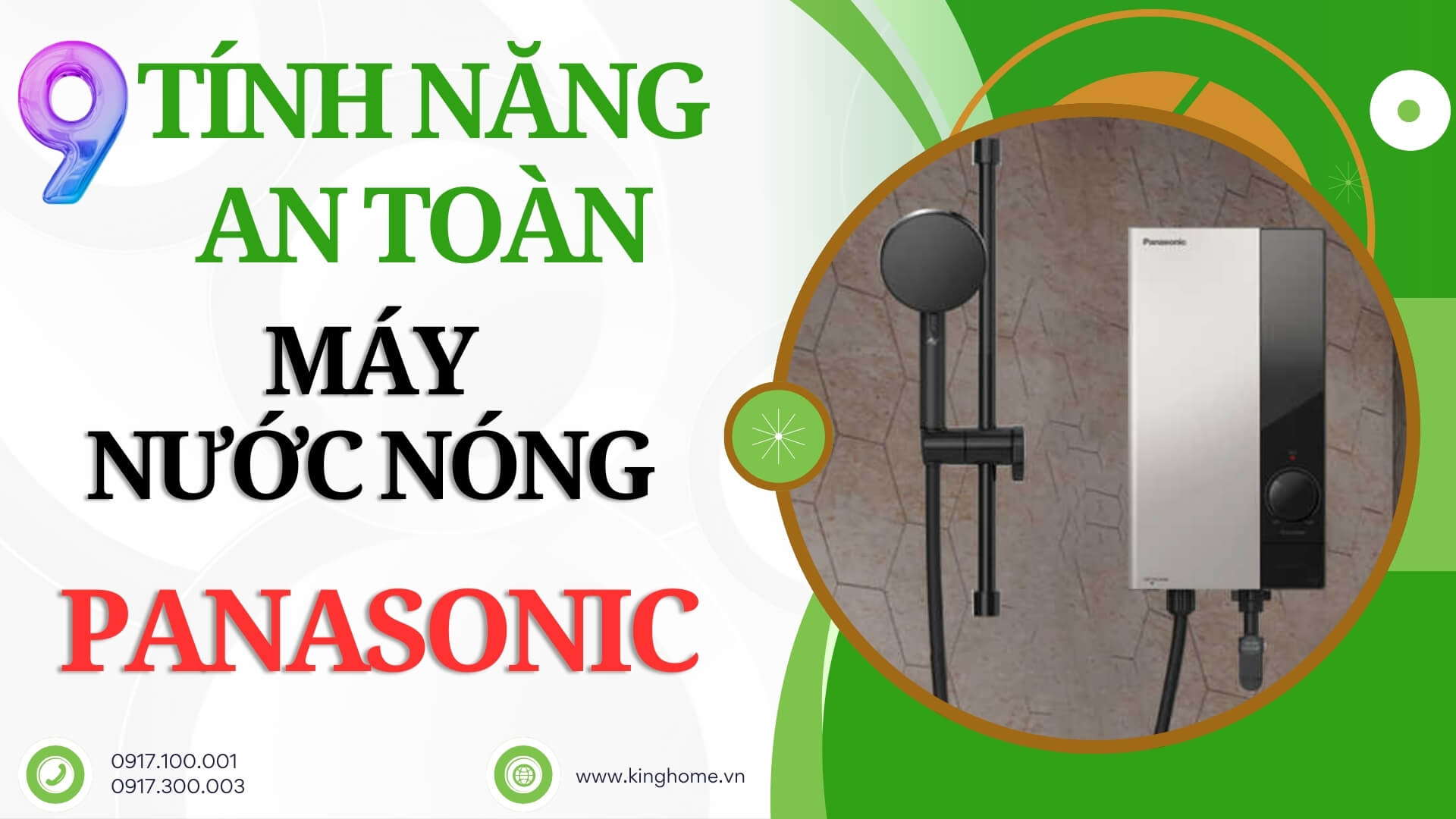 9 tính năng an toàn của máy nước nóng Panasonic