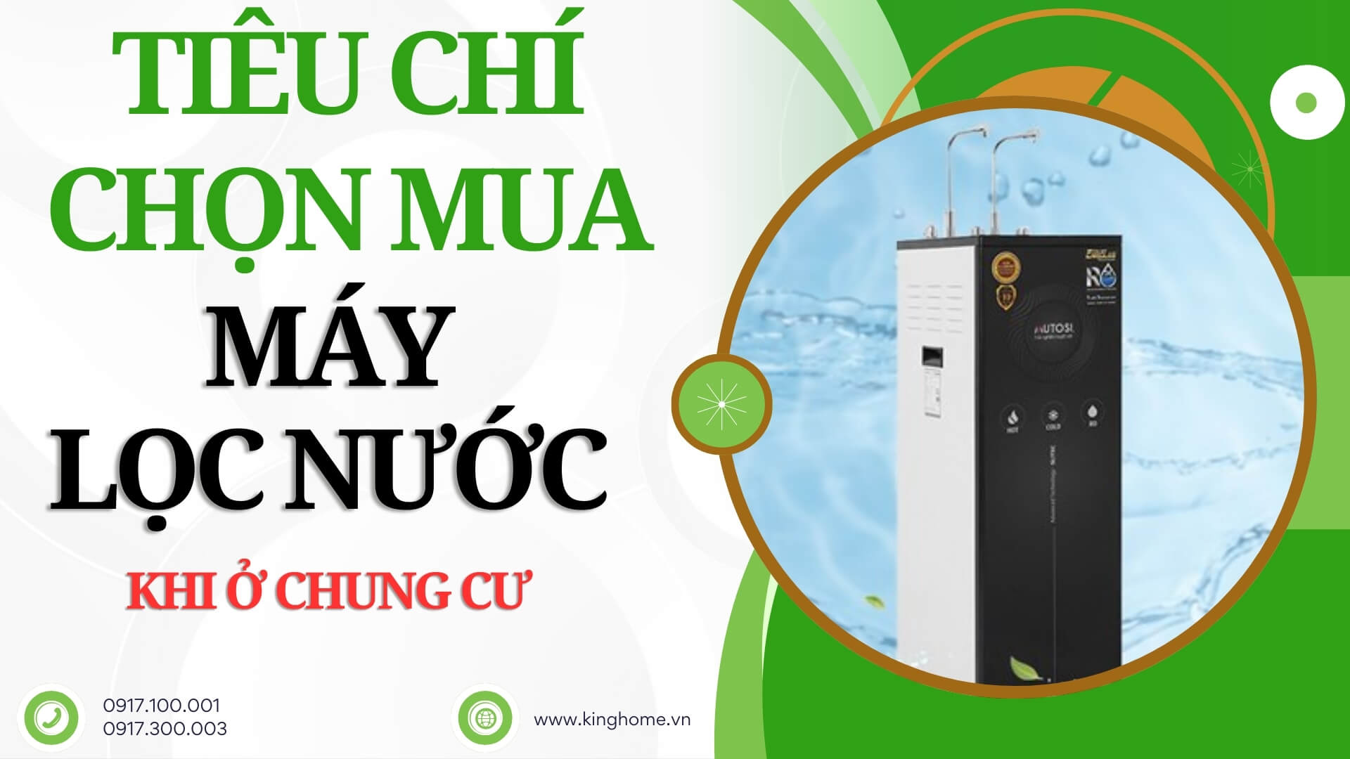 Tiêu chí chọn mua máy lọc nước khi ở chung cư