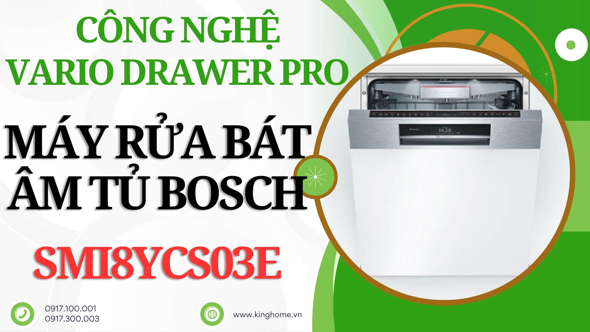 Phân tích chi tiết công nghệ Vario Drawer Pro của máy rửa bát âm tủ Bosch SMI8YCS03E