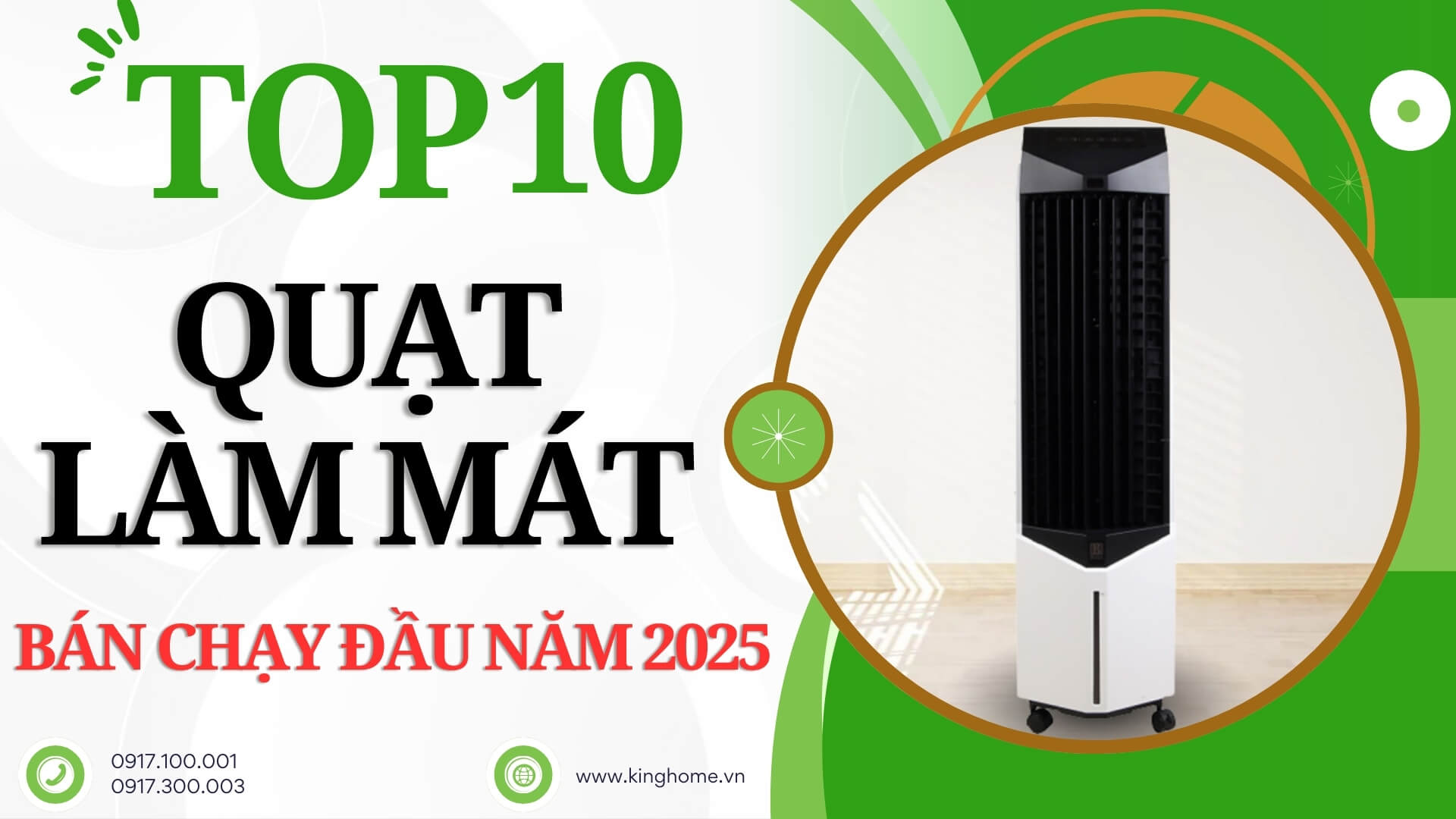 Top 10 quạt làm mát bán chạy đầu năm 2025