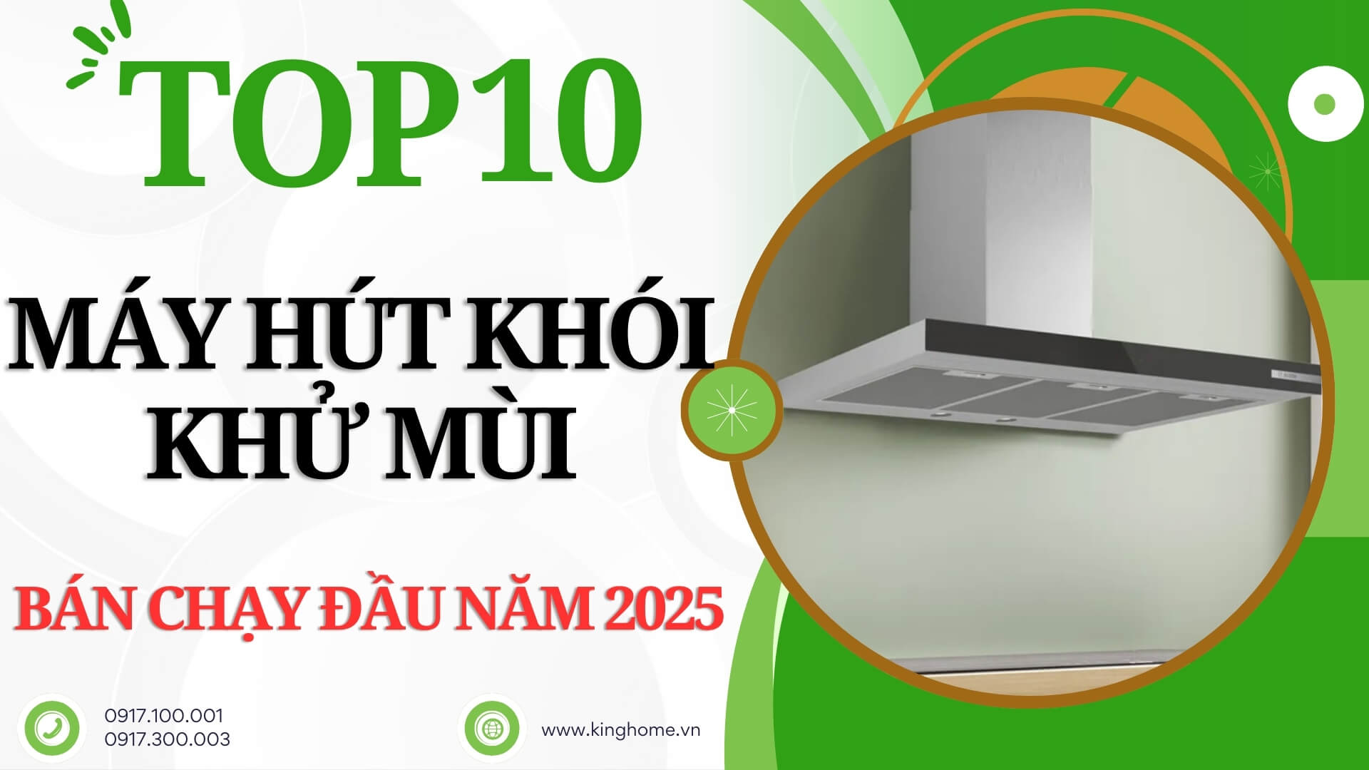 Top 10 máy hút khói khử mùi bán chạy đầu năm 2025