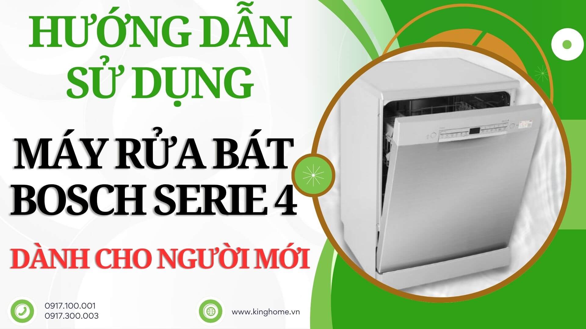 Hướng dẫn sử dụng máy rửa bát Bosch Serie 4 dành cho người mới