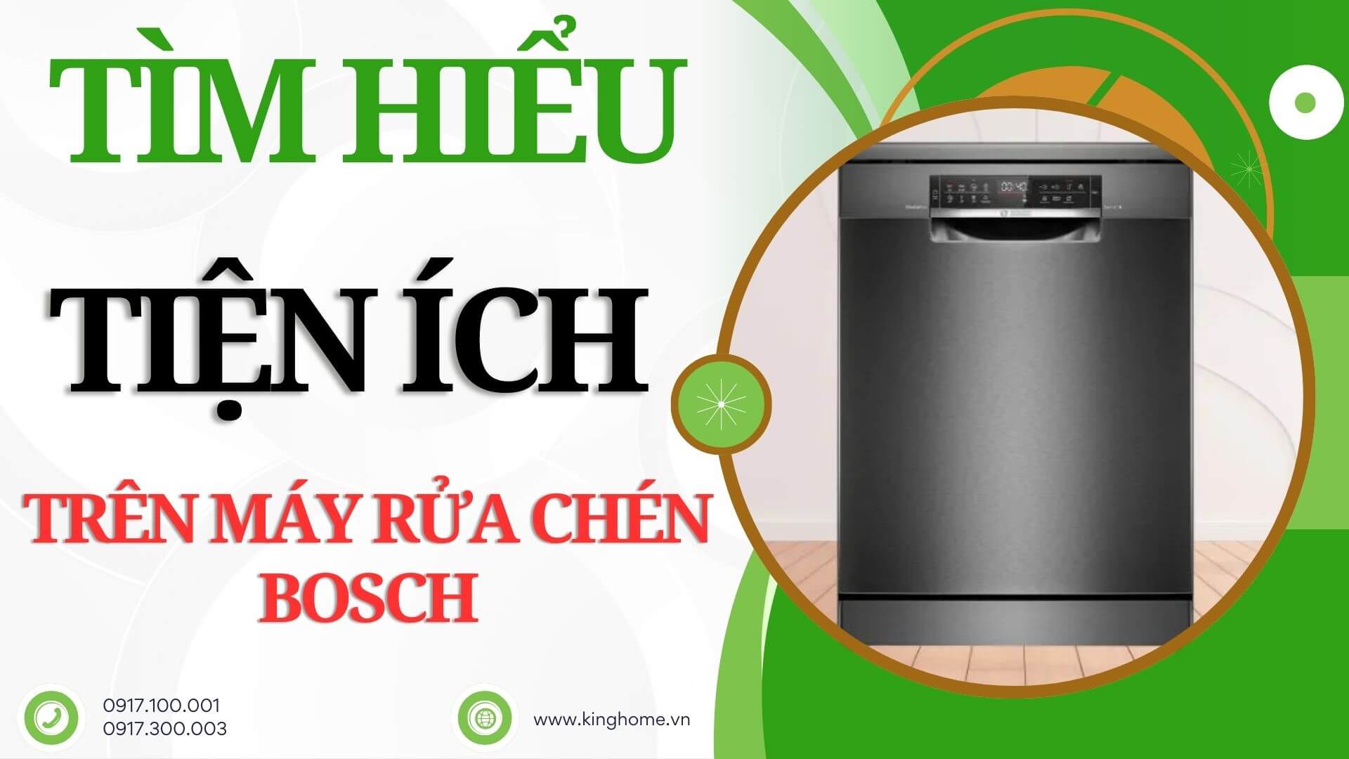 Tìm hiểu các tiện ích trên máy rửa chén Bosch