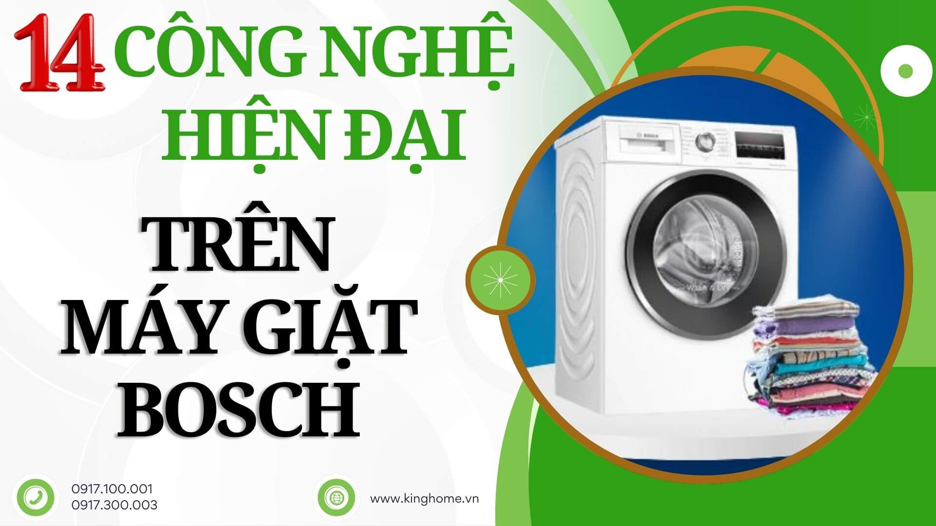 Tổng hợp 14 công nghệ hiện đại trên máy giặt Bosch