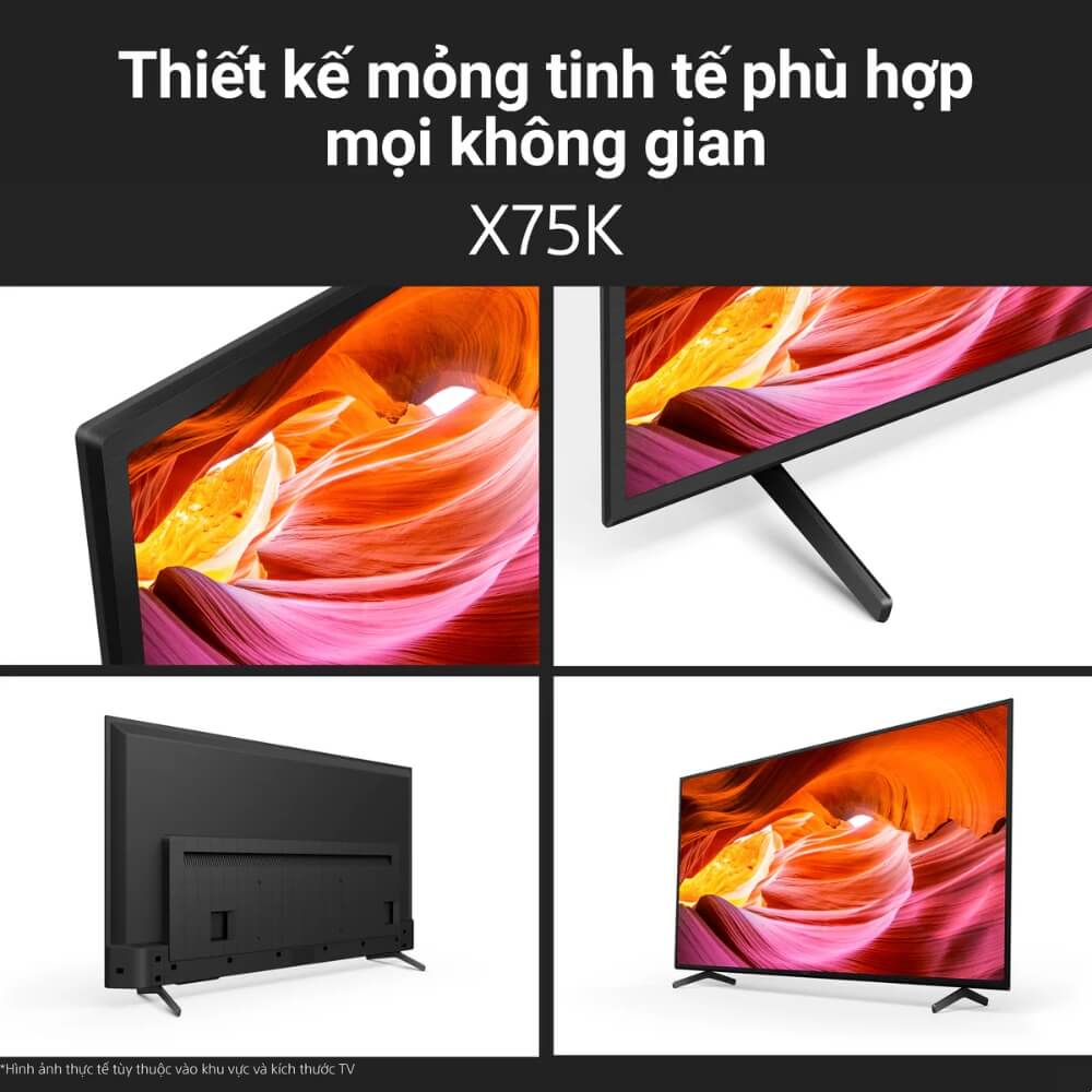 Thiết kế Google Tivi Sony 4K 55 inch KD-55X75K