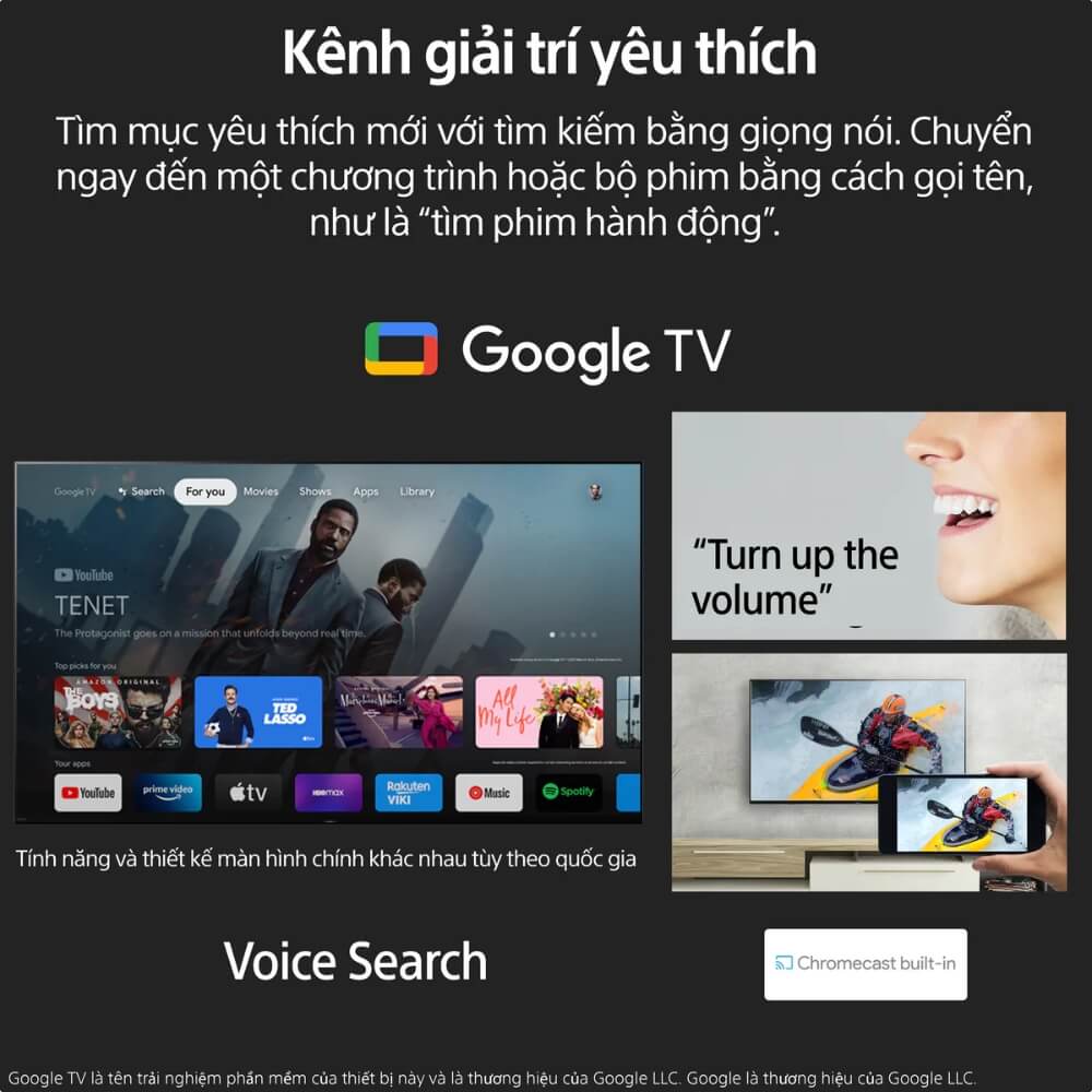 Tính năng Google Tivi Sony 4K 55 inch KD-55X75K