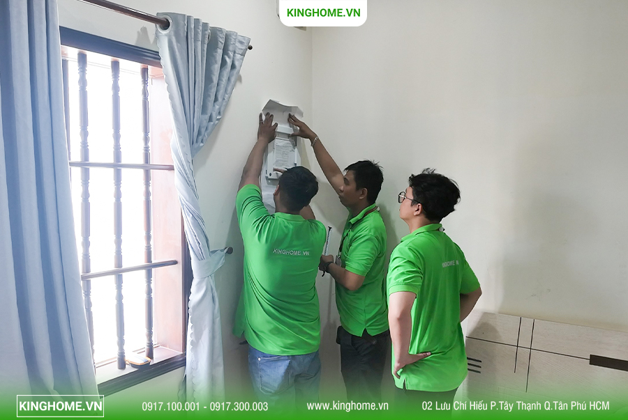 Thi công máy lọc không khí cấp khí tươi Airproce Smartvent AC 16 tại Nhà Phố Phường Tam Thắng TPHCM