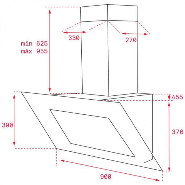 Máy hút mùi Teka QUADRO DLV 998 BK