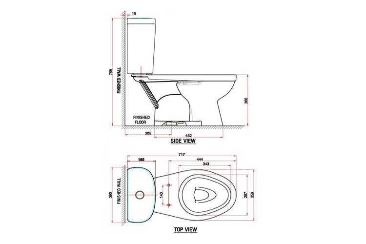 Bàn cầu 2 khối Winplus+ American Standard VF-2397