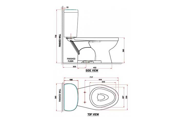 Bàn cầu 2 khối Winplus American Standard VF-2398