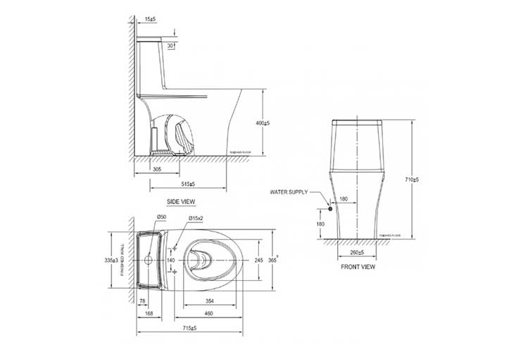 Bàn cầu 1 khối Flexio American Standard VF-2530