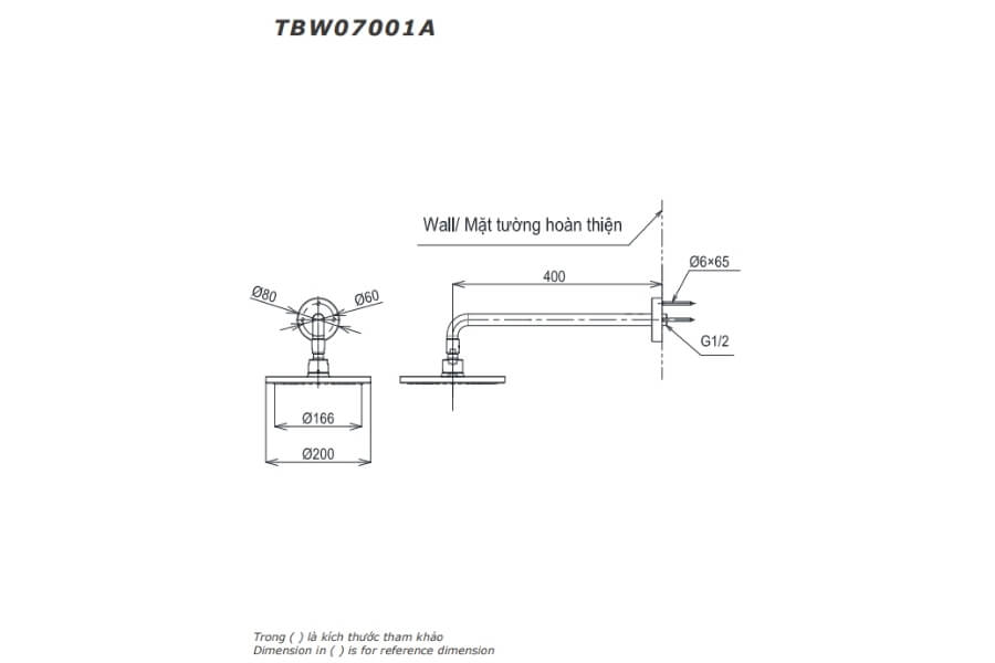 Bát sen gắn tường Toto TBW07001A