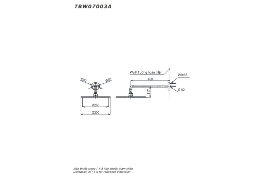 Bát sen gắn tường Toto TBW07003A