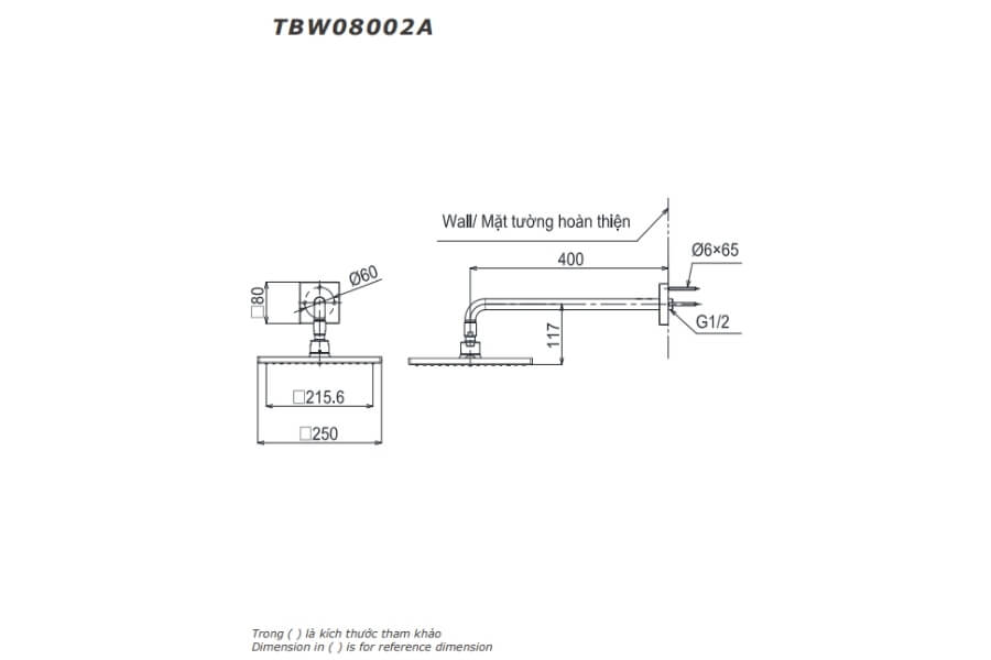 Bát sen gắn tường Toto TBW08002A