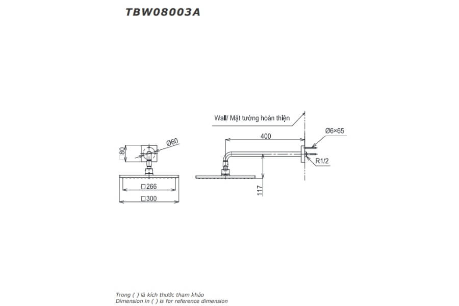 Bát sen gắn tường Toto TBW08003A