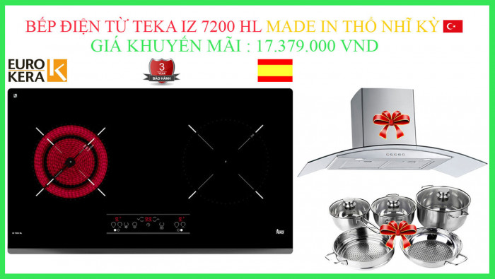 bếp điện từ Teka IZ 7200 HL khuyến mãi tặng máy hút mùi