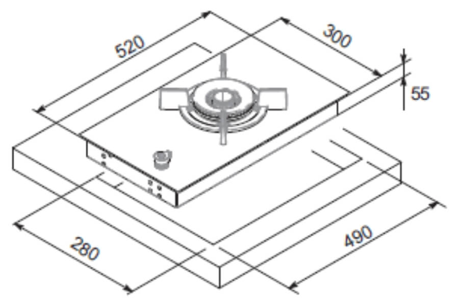 Bếp gas âm Bertazzoni P301CPROGNE