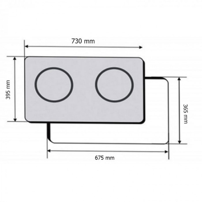 Bếp gas âm Capri P720STTX