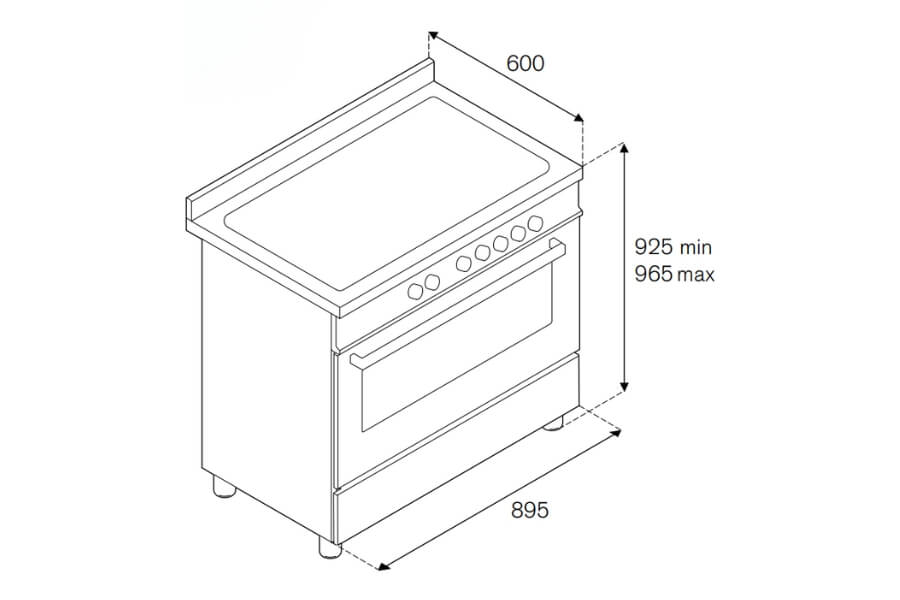 Bếp gas kết hợp lò nướng Bertazzoni PRO96L1EART