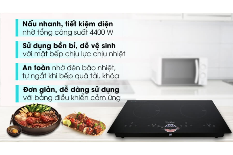 Bếp hồng ngoại đôi lắp âm Whirlpool ACT752/BLV