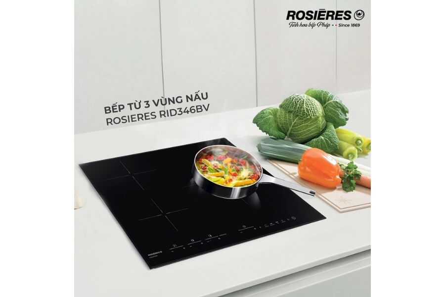 Bếp từ 3 vùng nấu âm bàn Rosieres RID346BV