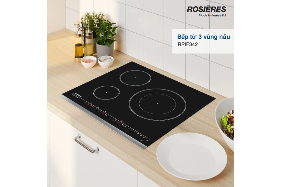 Bếp từ 3 vùng nấu âm bàn Rosieres RPIF342