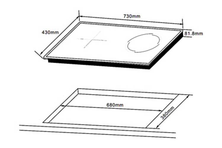 Bếp điện từ kết hợp 2 vùng nấu Hafele HC-H7321B