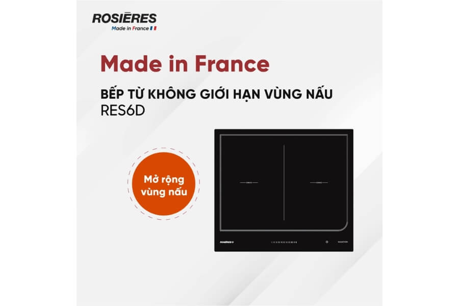 Bếp từ không giới hạn 60cm âm bàn Rosieres RES6D