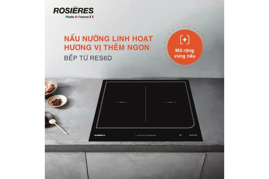 Bếp từ không giới hạn 60cm âm bàn Rosieres RES6D