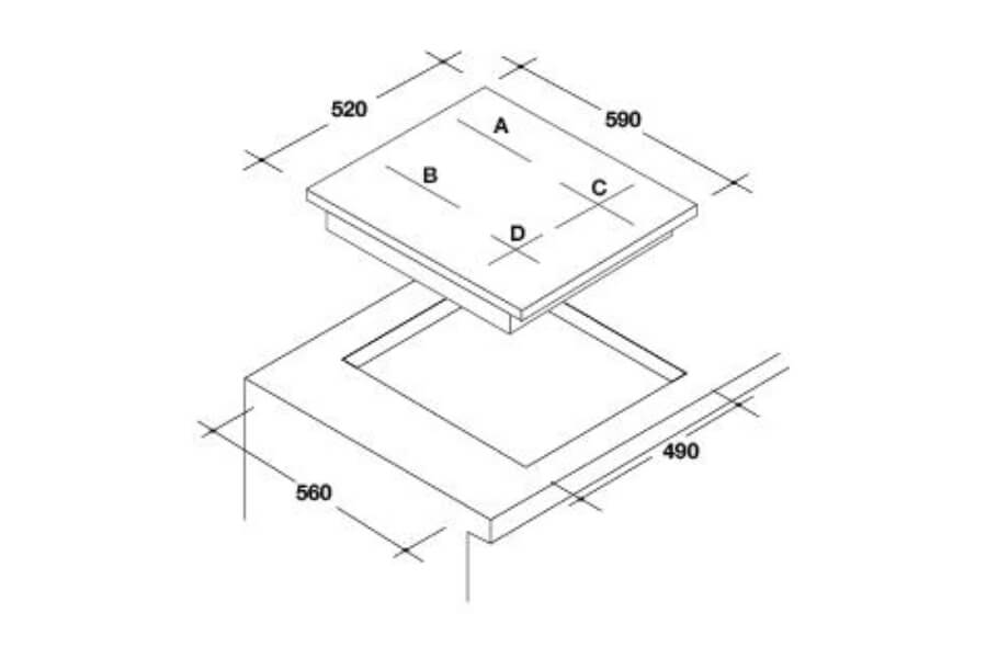 Bếp từ không giới hạn 60cm Rosieres RES63E