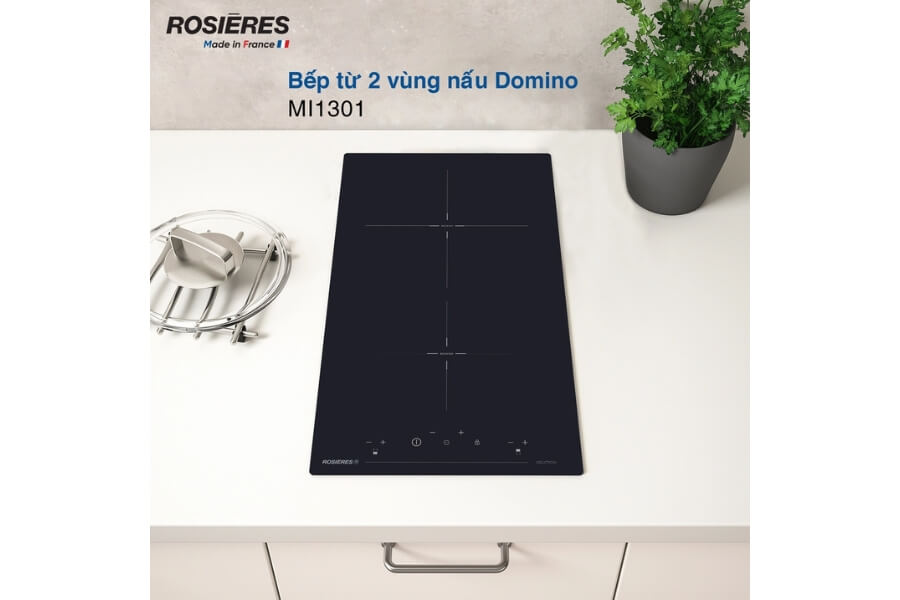 Bếp từ Rosieres MI1301 có 2 vùng nấu âm bàn Domino