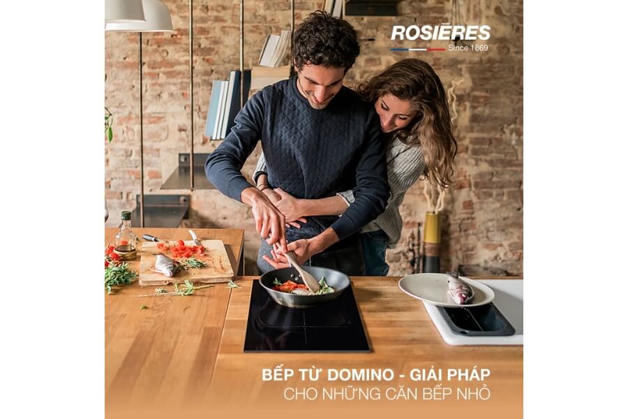 Bếp từ Rosieres MI1301 có 2 vùng nấu âm bàn Domino