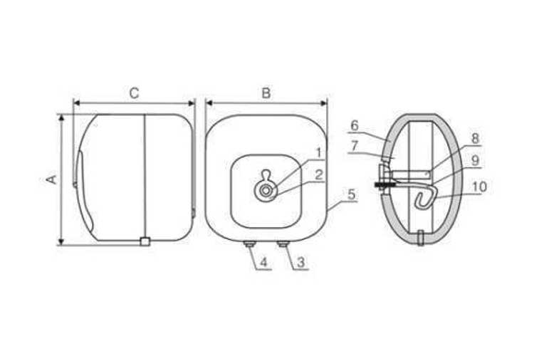 Máy nước nóng Ferroli CUBO E 15L