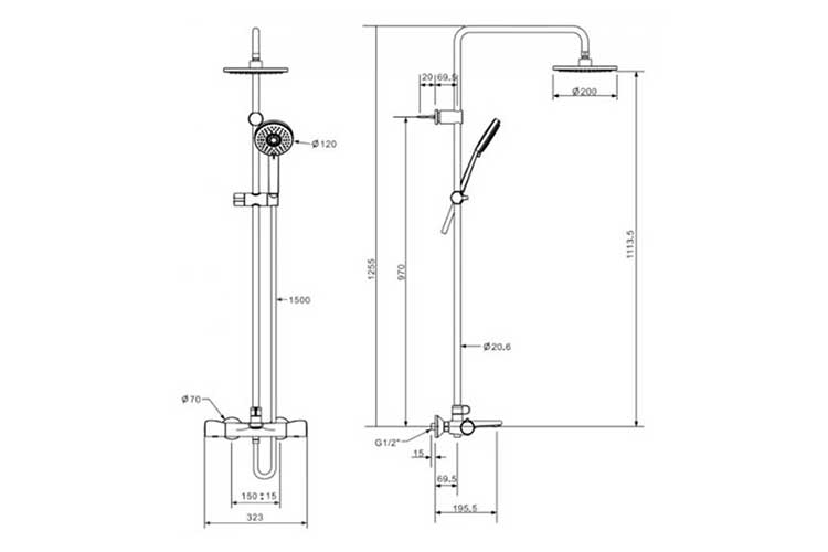 Bộ sen phun mưa American Standard WF-4952