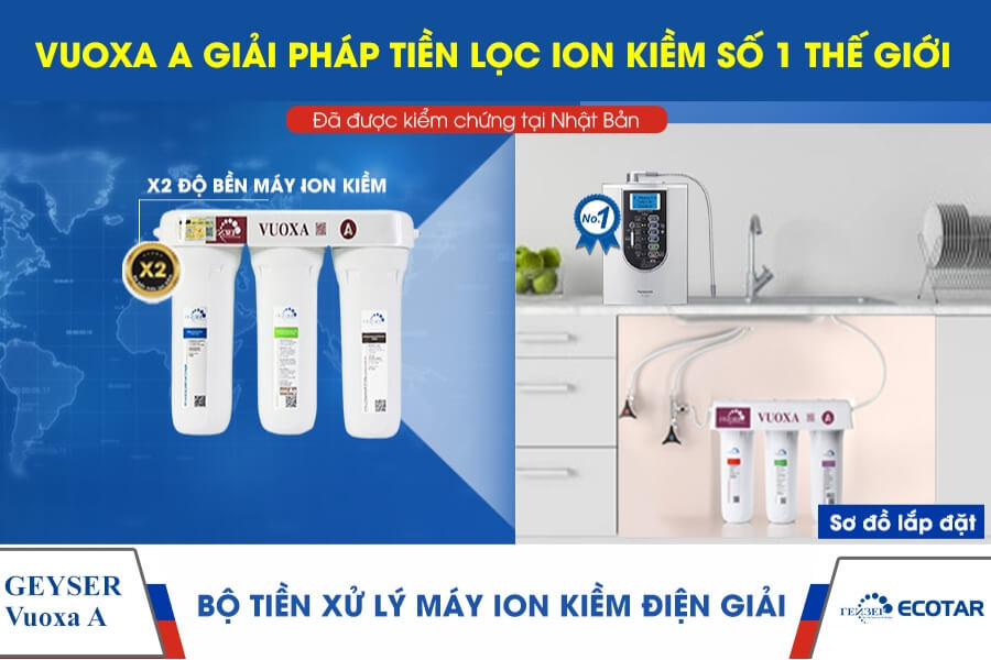 Bộ tiền xử lý cho máy lọc nước ion kiềm Geyser Vuoxa A